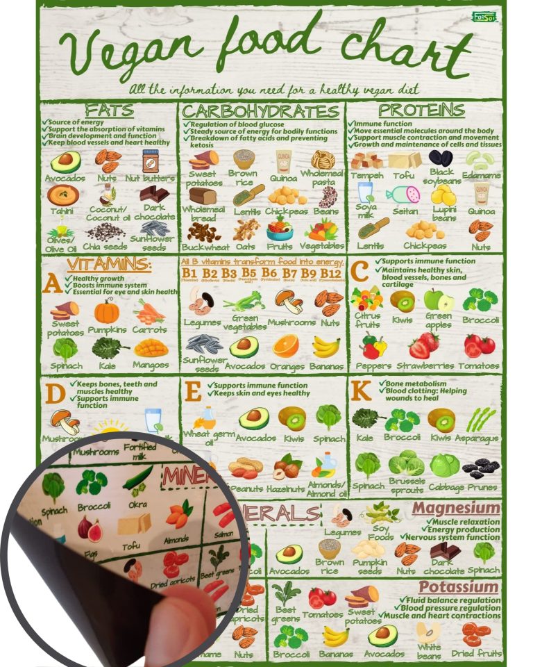 Vegan Healthy Food Chart Guide