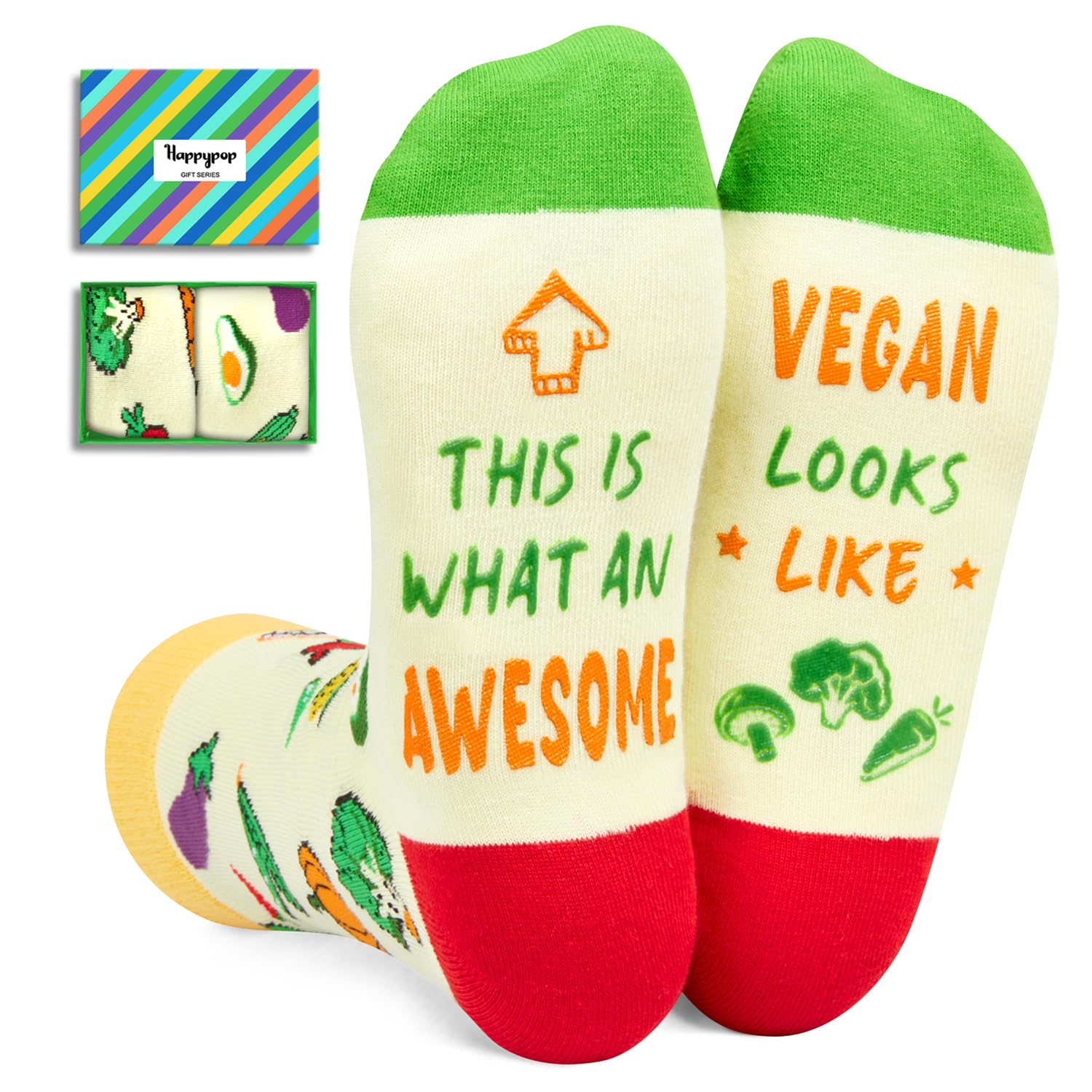 "HappyPop Vegan Socks"